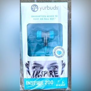 Yurbuds Inspire 200 Women Sport Earphones NIB Blue Color Designed For Small Ears
